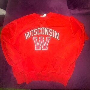 Bright Orange Wisconsin Sweatshirt